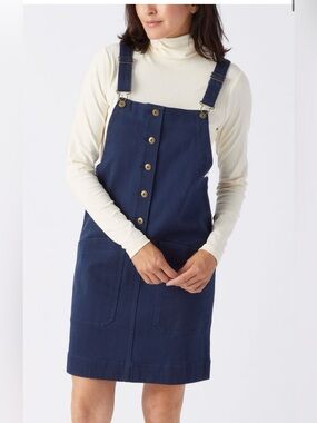 Duluth Trading Co Reserve Overall Jumper Dress Sz M Utility Fishermancore